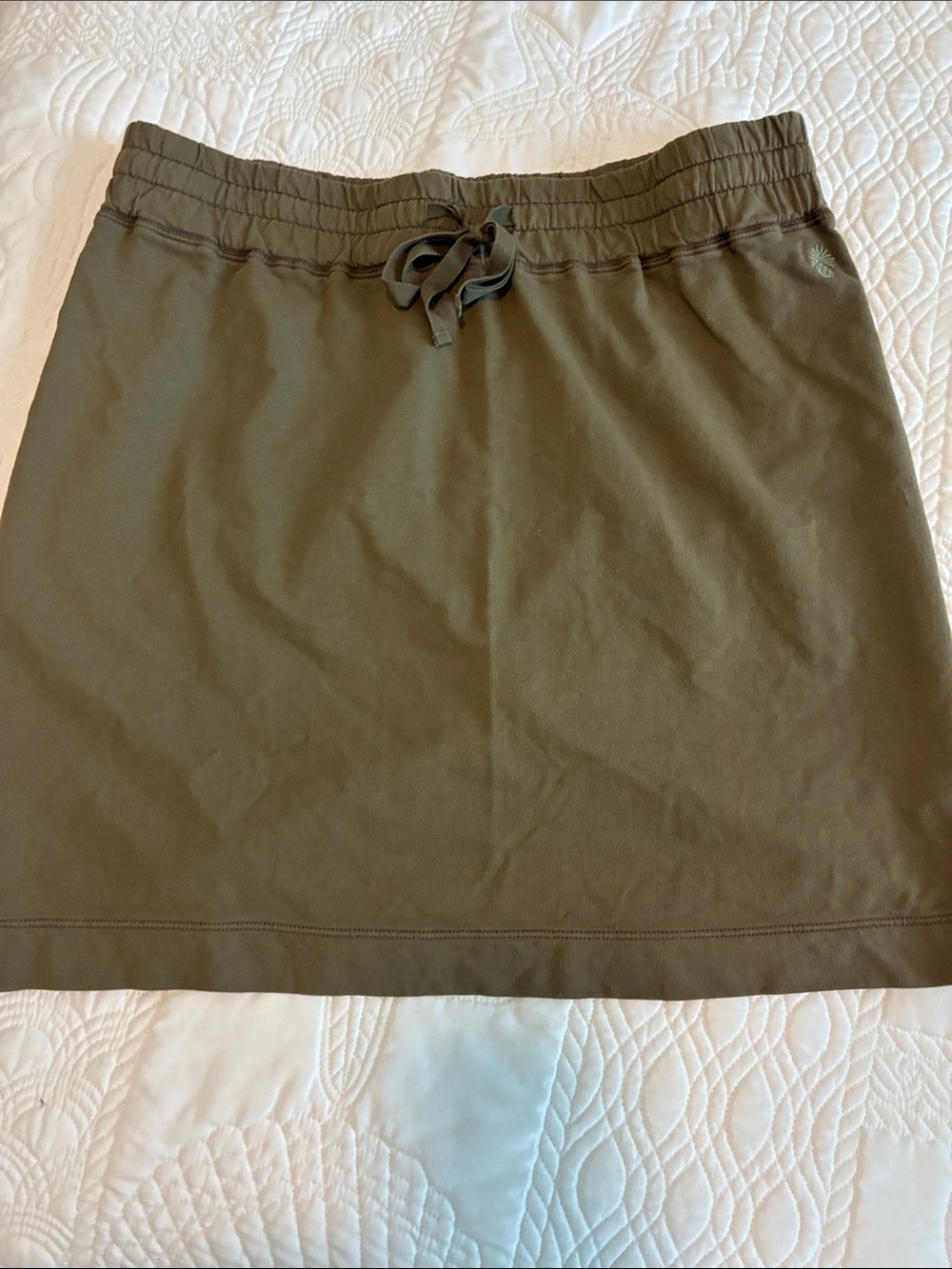 Tommy Bahama Olive Drawstring Casual Skirt